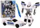LeanToys Auto-Robot 2w1 Transformacja samochodu policyjnego białego LEAN Toys 1