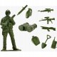 ŻOŁNIERZYKI PLASTIKOWE ZESTAW 307 ELEMENTÓW FIGURKI BAZA WOJSKOWA ARMIA 7