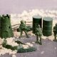 ŻOŁNIERZYKI PLASTIKOWE ZESTAW 307 ELEMENTÓW FIGURKI BAZA WOJSKOWA ARMIA 9