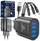 SZYBKA ŁADOWARKA DO TELEFONU KOSTKA 4X USB SZYBKIE ŁADOWANIE I KABEL 3W1 1
