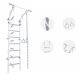 Drabinka gimnastyczna Kometa Next Lite biała | 220 cm + lina + kółka + drążek 3