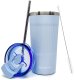 Kubek termiczny ze słomką termos ze stali nierdzewnej 2