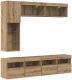 vidaXL Szafka pod telewizor Z LED Lights 7 pcs Dąb rzemieślniczy 2