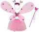 Kostium Wróżki Strój Przebranie Motyla Różowy Skrzydła EDUKAMP 1