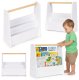 Ecotoys Biblioteczka dziecięca Montessori regał na książki organizujący 3 poziomy biały 1