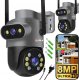 Zewnętrzna Podwójna Kamera WiFi 2w1 Powiadomienia Alarm 8MPx UHD 4k Smart 1