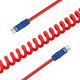 Newell NL4993 Kabel USB-C 100 W, 1,5 m silikonowy spiralny czerwono-granatowy 6