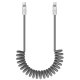 Newell NL4990 Kabel USB-C 100 W, 1,5 m silikonowy spiralny szary 1