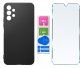 krainaGSM Etui Czarny matowy Silikon Slim do Samsung A13 4G + SZKŁO 9H 6