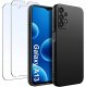 krainaGSM Etui do Samsung A13 4G | Matowy Czarny Silikon Slim + 2 SZTUKI SZKŁO 1