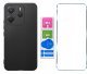 krainaGSM Etui Czarny Matowy Silikon Slim do Xiaomi Redmi Note 14 4G + SZKŁO 9H 6