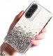 krainaGSM Etui do Samsung A17 5G Etui brokatowe plecki + szkło ochronne 9H 1