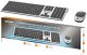 Klawiatura + mysz Manhattan 180788 Bezprzewodowy QWERTY Czarno-Srebrny (MHT_180788) 1
