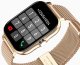 Smartwatch zegarek damski męski gumowy pasek sport bluetooth rozmowy złoty 5