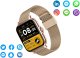Smartwatch zegarek damski męski gumowy pasek sport bluetooth rozmowy złoty 8