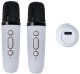 Bezprzewodowy przenośny zestaw do karaoke głośnik bluetooth + 2x mikrofon 5