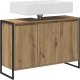 vidaXL Szafka Łazienkowa z drzwiami Dąb rzemieślniczy 90 x 30 x 60 cm 3