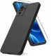 krainaGSM Etui Czarny Matowy Silikon Slim do Xiaomi Redmi Note 10 | 10s + SZKŁO 9H 2