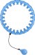 Rebel Smart Hula Hop odchudzający koło z wypustkami i obciążeniem 50cm, niebieskie, REBEL ACTIVE 40