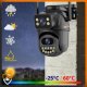 PODWÓJNA KAMERA WIFI IP 10 MPX FUNKCJE AI ZEWNĘTRZNA 4K OBROTOWA UHD ZOOM 5