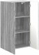 vidaXL Szara szafka pod telewizor 59,5 x 31 x 100 cm 5