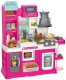 LeanToys Kuchnia Dla Dzieci Obieg wody, zmiana koloru żywności, para różowa 64 el. 2