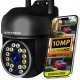 ZEWNĘTRZNA KAMERA IP WIFI OBROTOWA 10MP 4K ULTRA HD MIKROFON ŚLEDZENIE ZOOM 1
