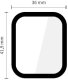 SZKŁO HYBRYDOWE TECH-PROTECT GLASS FLEX+ 2-PACK APPLE WATCH 4 / 5 / 6 / SE 1 / 2 / 3 (44MM) BLACK 2