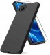 Etui Czarne Matowe Silikon Slim do Realme C30 + SZKŁO 9H 2