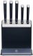 EverSharp 5-pc Knife Set and Knife Block w/ Integrated Sharpener 2