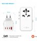 Fixed Voyager 85W travel adapter for EU, UK and USA/AUS, with 4xUSB-C and 1xUSB output | Adapteris 3