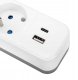 Montis Przedłużacz elektryczny biało-szary 4-gniazdowy z USB 3m MT186-WG-3 5
