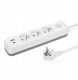 Montis Przedłużacz elektryczny biało-szary 3-gniazdowy z USB 5m MT185-WG-5 3