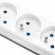 Montis Przedłużacz elektryczny biało-szary 3-gniazdowy z USB 5m MT185-WG-5 9