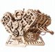 UGEARS Drewniane mechaniczne puzzle Motor V8 1