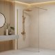 Rea Kabina prysznicowa Walk-In Flexi Transparent / Brush Gold 110 10