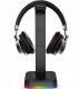 STOJAK STATYW UCHWYT NA SŁUCHAWKI GAMINGOWY PODOŚWIETLENIE RGB HUB + 2X USB 4