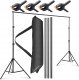 Statyw do Tła Fotograficznego Teł Zestaw do Studia Zaciski Etui 200x200cm 1