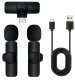 2x Mikrofon Bezprzewodowy Krawatowy USB-C Klips Android Streaming Live Vlog 1