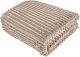 kontrast Ciepły koc Lena 200x220 cm taupe przytulny wytłaczany narzuta 1
