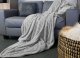 kontrast Ciepły koc Lena 200x220 cm taupe przytulny wytłaczany narzuta 5