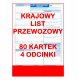 Krajowy List Przewozowy 80 kartek - 4 odcinki - 20 kompletów 5