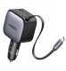 Ładowarka Ugreen 60W Fast Car Charger with Retractable Cable 1