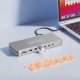 Stacja Dokująca Hub USB-C 16w1 2x HDMI 4K 60Hz Display Port 1.4 USB SD Jack 2