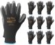Rękawice robocze / Czarne / Rozmiar: 10 - XL / OX-LATEKS_BS10 - 10 szt. 2