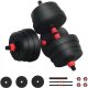 vidaXL Zestaw hantli 2 w 1 Czarny i Czerwony 121 x 19,5 x 19,5 cm 2