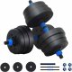 vidaXL Zestaw hantli 2 w 1 Czarny i niebieski 121 x 19,5 x 19,5 cm 2