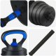 vidaXL Zestaw hantli 4 w 1 Czarny i niebieski 121 x 19,5 x 19,5 cm 8