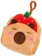 Portfelik Pluszowy Z Brelokiem Kapibara Truskawka Czerwona 9,5 x 8 cm 2