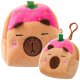 Portfelik Pluszowy Z Brelokiem Kapibara Truskawka Różowa 9,5 x 8 cm 1